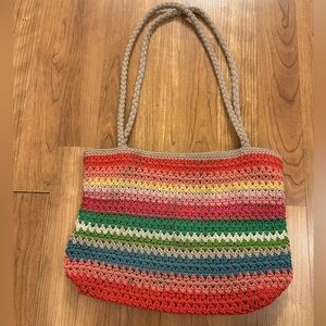 The Sak Multicolor Crochet Rainbow Boho Bag